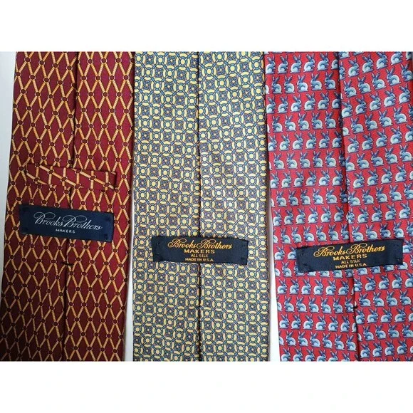 Brooks Brothers Makers Mens Ties Lot of 11 Silk - Picture 3 of 5